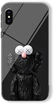 Yunhine KAWS Sesame Street Lightweight Tempered Glass Phone Case for iPhone X/XS
