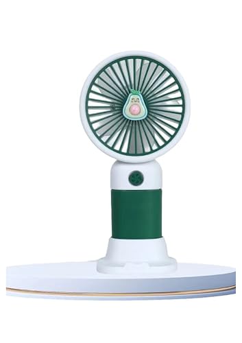 Image of Portable USB Hand Fan with Rechargeable Battery - Mini Personal Cooling Fan with Stand for Home, Office, Travel & Outdoor Use (Multicolor) - any color