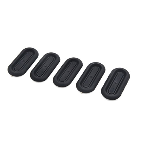 Qtqgoitem 5Pcs 43 x 16mm Black Rubber Round Tube Insert Caps Hole Cover for Car (model: e69 ba7 130 7e8 327)