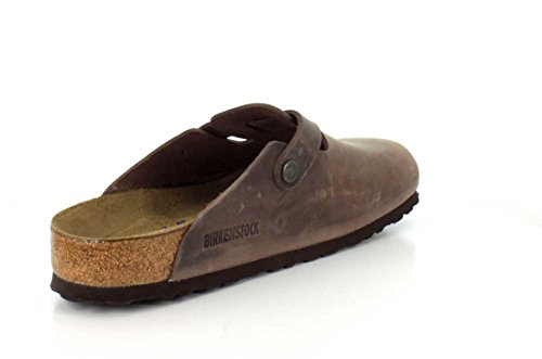 Image of BIRKENSTOCK Boston Boston Women's Shoe Antistatic Natural Leather Black Size 8 - Narrow Footbed