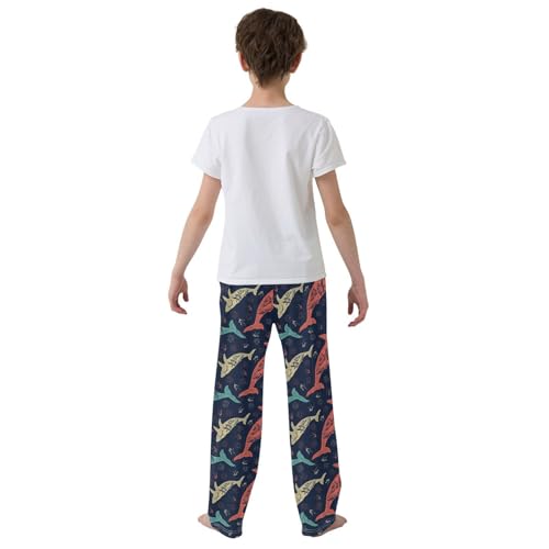 Whale Lighthouse Waves Boys Pants for Kids Jogger Pants with Pockets S-XL3