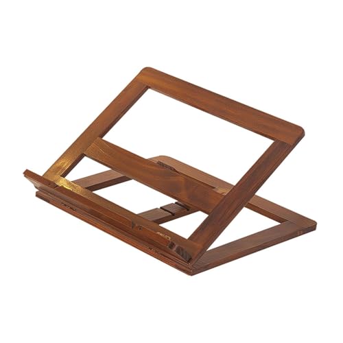 Dickly Soporte de madera para libros, estantería plegable moderna multifuncional, soporte para libros de cocina, tableta, cocina, encimera de libros de