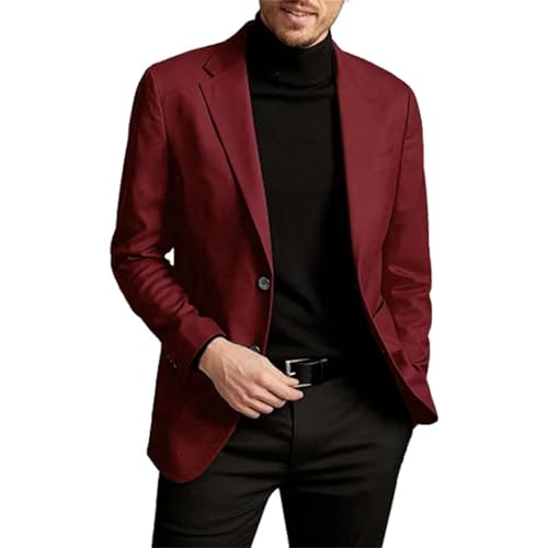 Men's Jacket Thin Casual Suit Suede Slim Jacket with Lining Single Breasted Coat2