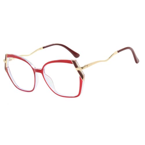 Monture lunettes polygonale transparente grande taille femme moderne