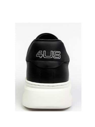 4US Sneakers Uomo Cesare Paciotti Pelle Black 4US0051 – Scarpe Casual Nere, Suola Comfort, Stile Moderno (Nero, Sistema Taglie Calzature Eu, Adulto, Uomo, Numero, Media, 43) - 4