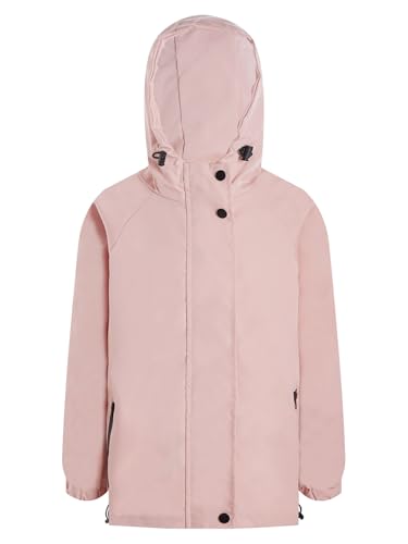 Kids Boys Waterproof Rain Jacket Outerwear Hooded Raincoats Windbreaker for Camping Cycling Hiking