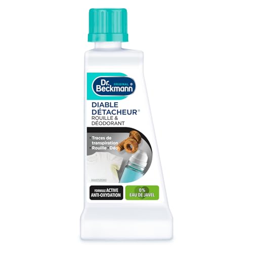 Dr. Beckmann -spécifique Diable Détacheur taches de Rouille & Déodorant 50 ml - Détachant pour traces de transpiration - Formule active anti-oxydation -...