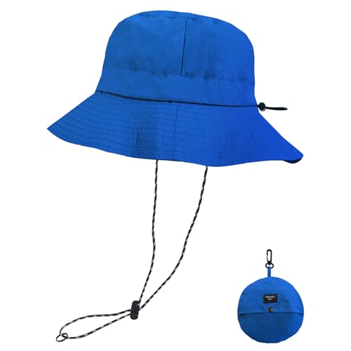 Image of NPQQUAN Sun Bucket Hats for Woman Men Lightweight Sun Hat Packable Foldable Waterproof Beach Hiking Hat