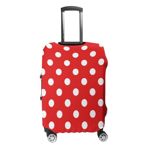 Carry on Luggage Cover White Polka Dot Pattern Suitcase Covers for Luggages Tsa Approved Travel Luggage Sleeve Protector Elastic Suitcase Protector Anti-Scratch Washable Fits 19-30 Inch Case -XL4