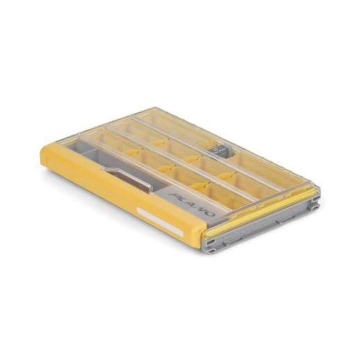 Plano EDGE 3600 Terminal Tackle Storage, Gray and Yellow, Includes 10 Hook Retainers, Rustrictor Rust-Resistant Technology, Waterproof Premium Fishing Utility Box