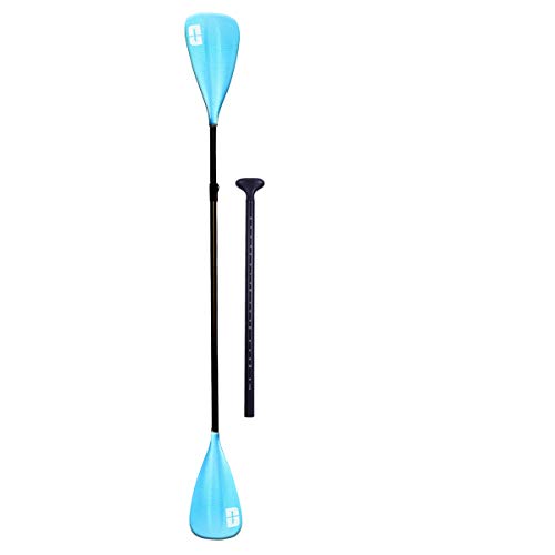 DURAERO Sup Paddel 4-teiliges Paddel Längenverstellbar für Stand Up Paddling Board und Kayak, Blau, 165 cm - 240 cm