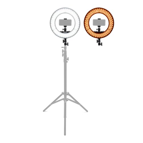 KOAH SOL Sphere 13-Inch LED Ring Light Kit with Dimmable Continuous Lighting – Smartphone Holder &...