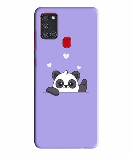 Image of Printed Hard Back Case Cover & Compatible for Samsung Galaxy A21S | Cute Panda Art (Multicolor) - D1182