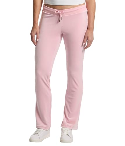 Juicy Couture Women's Rib Waist Velour Pants with Drawcord