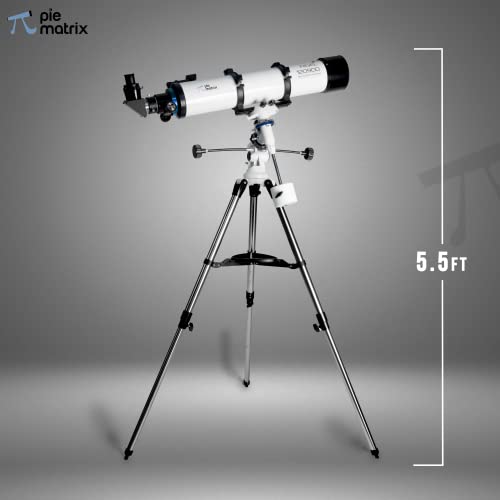 Image of Pie Matrix Rigel 120900 450X Zoom Aperture 120mm Monocular Astronomical Land and Sky Refractor Telescope Stand,20mm Erector, 3X Barlow, Travel Case and Phone Adapter