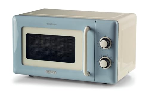 Ariete Micro-ondes mécaniques vintage 800 W 20 L, 5 niveaux de puissance, minuterie de 30 minutes, signal de fin de cuisson, idéal pour chauffage, cuisson et...