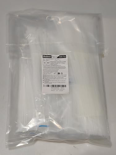 300pcs White Zip Ties Assorted Sizes 4/6/8/10/12 Inch Clear Plastic cable ties from Small to Large Heavy Duty Nylon tie Wraps Multi-Purpose Variety Wire Ties