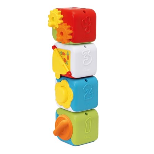 Chicco Lot de 4 Blocs colorés d'animaux à empiler pour Un Plaisir sensoriel activités manuelles et logiques Jouet pour Enfants 10 - vue 5
