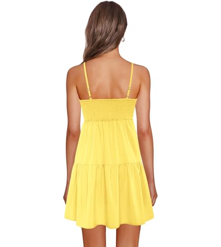 Image of Nova In Sky Womens Summer Mini Dresses Sleeveless Casual V-Neck Sundresses