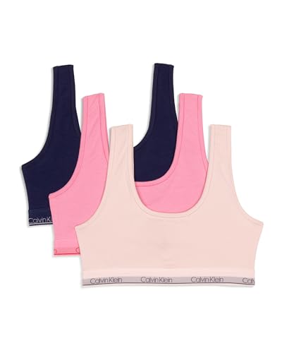 Calvin Klein Girls' Cotton Bralette 3-Pack