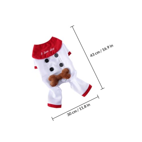 Disfraz para perro NUOBESTY Halloween y Navidad M blanco miniatura 2