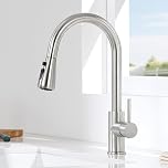 CECIPA Rubinetto Lavello Cucina con 3 Tipi di Modalità, Miscelatore Cucina con Doccetta Estraibile di 40CM, Rubinetto Acciaio Inox con Doccia Estraibile, Miscelatore Girevole a 360°