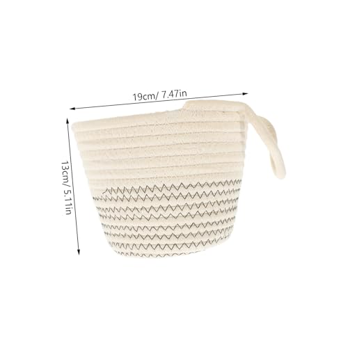 Panier de rangement en coton tressé Gatuida lot de 2 seaux pour maison et bureau - 3