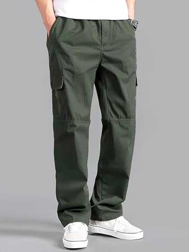 Image of Cargo for Men || Cotton Cargo Pant || Drawstring Waist Pant (Also Available in Plus Sizes) (W-Cargo-117-120)
