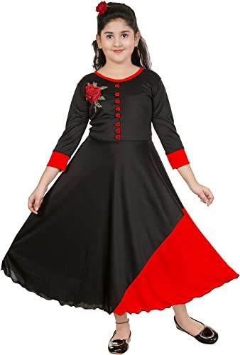 Image of DIGIMART Girl's Fancy Dress Frock Black&RED