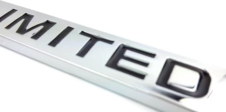 Image of 2 PCS NEW 3D Zinc Alloy Chrome Limited Emblem Trim Kit Decal Trunk Sport Badge Sticker Fender Nameplate Universal Use (Black)