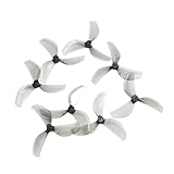 WCUAYJH ForGemfan 45 mm 3-Blatt-PC-Propeller 1 mm 1,5 mm für RC FPV Racing Freestyle 4,6 cm Cinewhoop Zahnstocher Drohnen Mini (8 Stück, Grau, 1 mm)