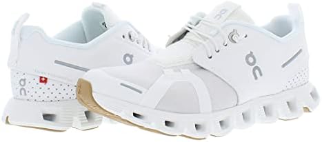 On Women's Cloud 5 Terry Sneakers, White/Almond, 8 Medium US | Image 2