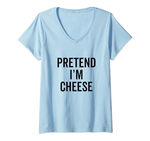 Disfraz perezoso de Pretend I'm Cheese para Halloween Camiseta Cuello V