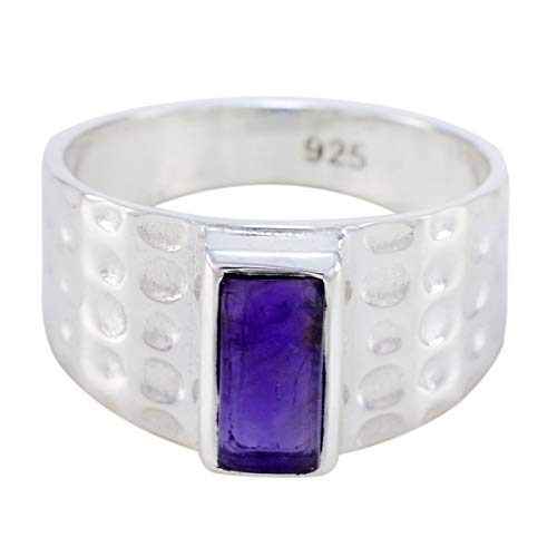 Bague en forme d'octogone en argent 925 et bijoux élégants pour hommes et femmes