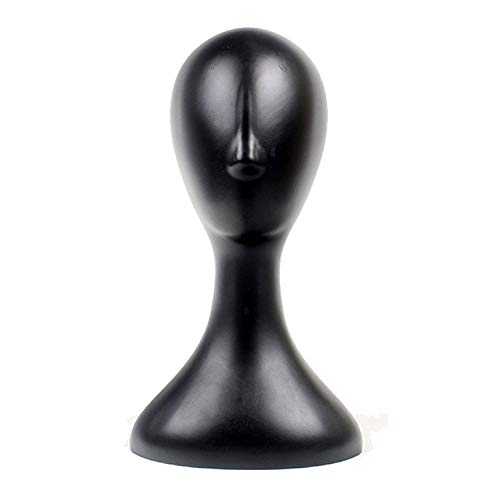 Hanks' sklep peruka kobieta plastikowy manekin głowa manikina model piankowa peruka okulary do włosów stojak czarny (kolor: Czarny)