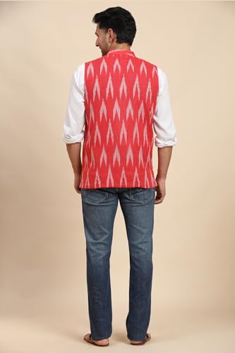 Image of SKAVIJ Men's Casual Nehru Jacket Business Vests Lightweight Waistcoat Slim Fit Suit Vest