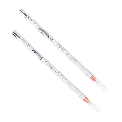 SAFIGLE 2 piezas Delineador de Ojos Blanco Lápiz de Maquillaje de Aplicar para Profesional y Personal para Maquillaje Larga Duración