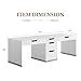 MaverickFurni Two Person Desk with 5 Drawers, Double Desk with Storage for 2 People, 78 Inch Extra Long White Desk Workstation with File Drawer for Home Office, White