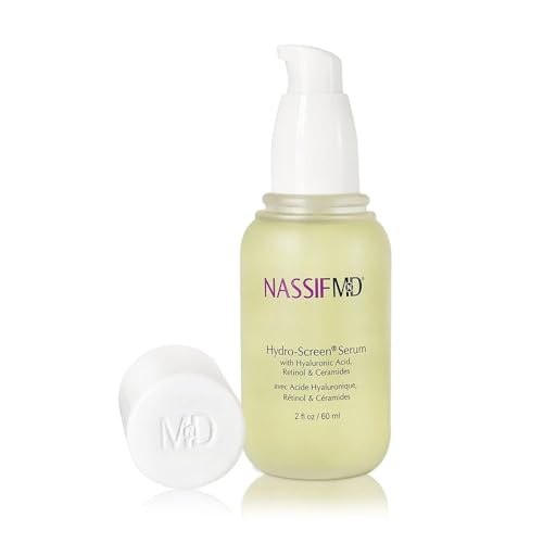 NassifMD Hydro-Screen Hydration Serum | Surgeon-Created Hyaluronic Acid, Ceramides & Retinol Formula for Plumping, Firming & Reducing Fine Lines