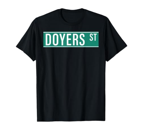 NYC Street Signs Doyers St for Men and Women T-Shirt, Men, Black, Small