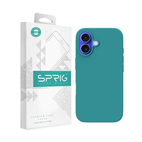 Image of SPRIG Compatible with iPhone 16 Premium SilkTone (Liquid Silicone) Back Cover Drop Tested Shock Proof Mobile Case for Men, Women, Boys and Girls with Camera Protection (Ocean Blue)