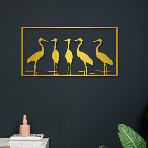 WORGO Metal Coastal Wall Art Beach Wall Decor Ocean Art Animal Wall Decor Nature Art Home Decor Aesthetics Bird Wall Decor Modern Art Landscape Art for Living Room Bedroom Indoor Outdoor