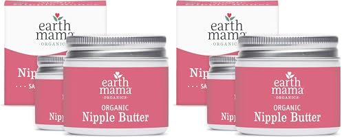 Image of Earth Mama Organic Nipple Butter | Nipple Cream Safe for Breastfeeding | Postpartum Essentials for Nursing | Non Lanolin Nipple Cream, 2 fl oz (2-Pk) (Pack of 2)