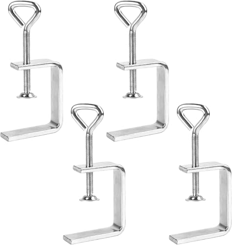 C Klemme G klemme Kit C-Klemme Edelstahl C Zwingen Schraubklemme Trägerklemme Fixierzange Tischklemme Trägerklammer Befestigungs Klemme Trägerklemme Klemmschraube Clamp C Zwinge (4pcs)