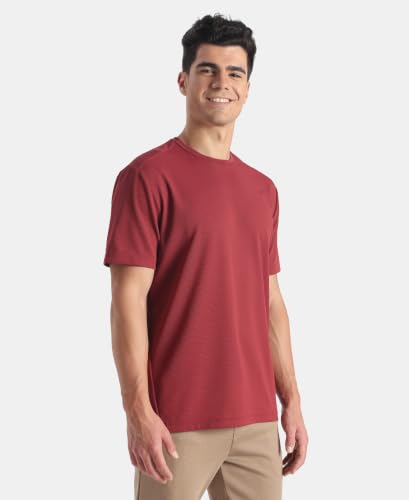 Image of Jockey AM74 Men Microfiber Fabric Round Neck Half Sleeve Activewear T-Shirt with StayFresh Treatment