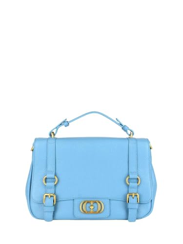 Sac bandoulière La Carrie Athena medium en cuir noir pour femme