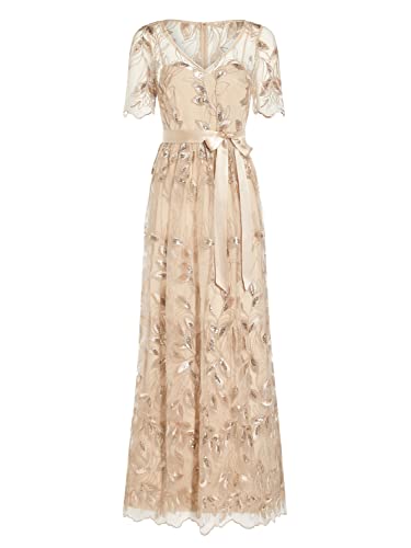 Image of Adrianna Papell Women's Embroidered Long Ballgown