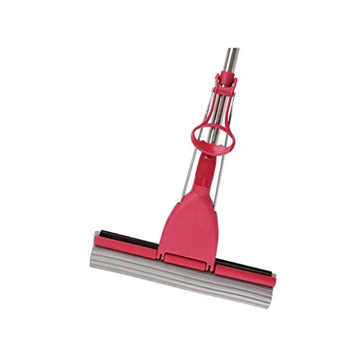 GSGRTYJIO Sponge Mop with Telescopic Stainless Steel Handle Sponge Roller Foam Mop for All Types of Floor(White-Dinosaur Doodle4)