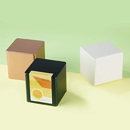 Tianhui Colorful Square Tin Can Empty Cube Steel Box Storage Container for Treats Gifts, Favors, Loose Tea, Coffee and Crafts - Image 4