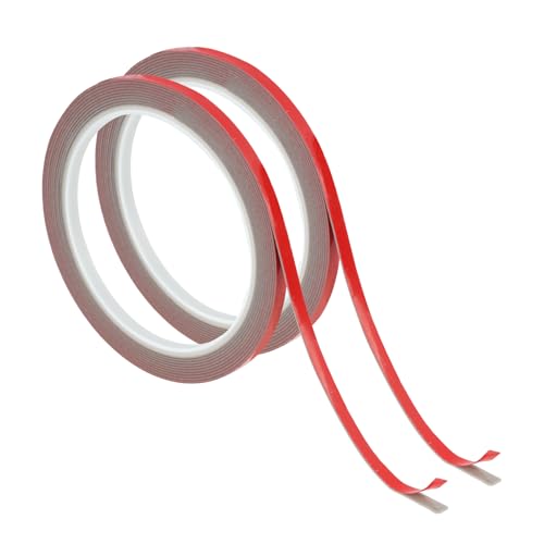 2PCS 3m X 5mm Ruban Adhésif Double Face, Ruban Adhésif Double Face Extra Fort, Scotch Double Face Puissant et Imperméable, Fixation Intérieure Extérieure, Collage Durable Bricolage